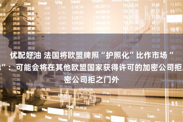 优配好油 法国将欧盟牌照“护照化”比作市场“原子弹”：可能会将在其他欧盟国家获得许可的加密公司拒之门外